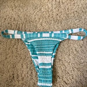 teal thong bikini bottoms